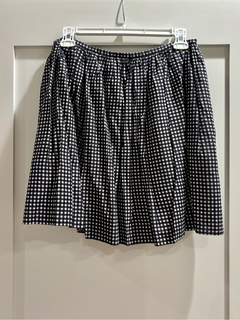 Madewell Black & White Gingham Skirt